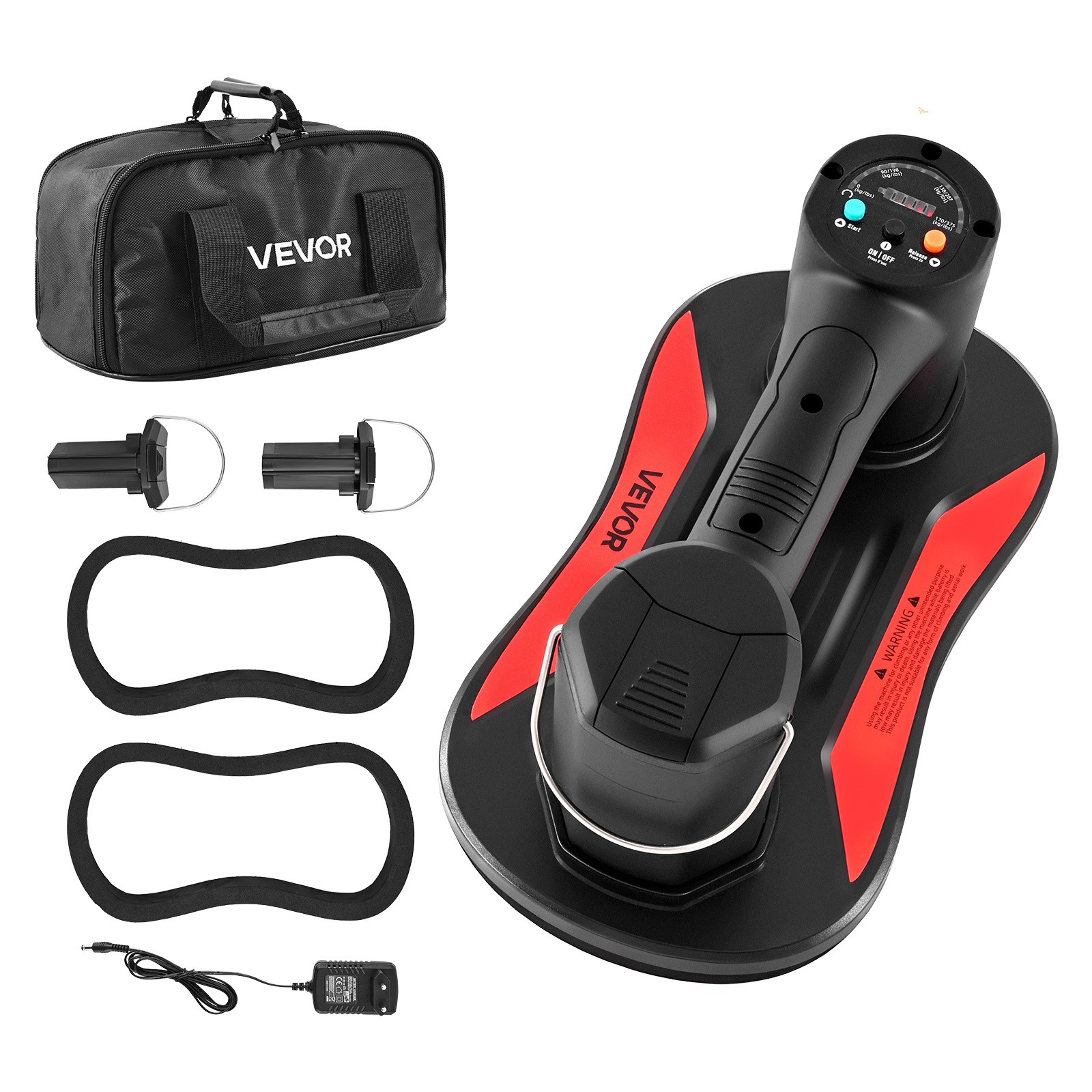 VEVOR Electric Vacuum Suction Gripster 375 lbs Glass Lifter with Digital Display